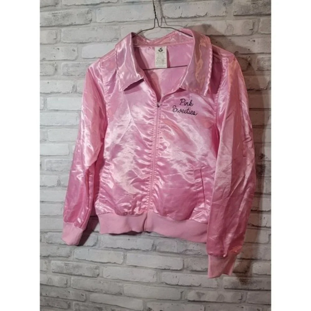 Pink‎ Sweeties Grease Top Pink Glitter Black Spirit Halloween XL 14-16